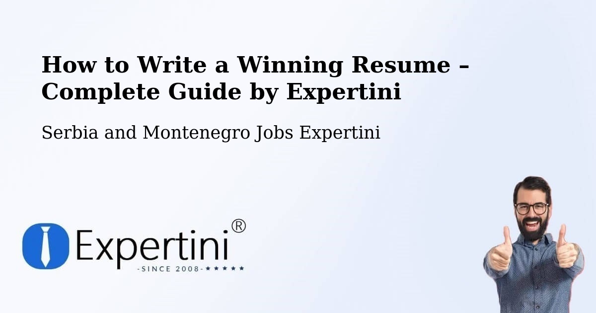 Resume Writing Guide for Job Seekers – Puntledge - Puntledge, Serbia and Montenegro Jobs Expertini